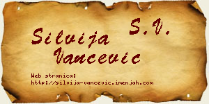Silvija Vančević vizit kartica